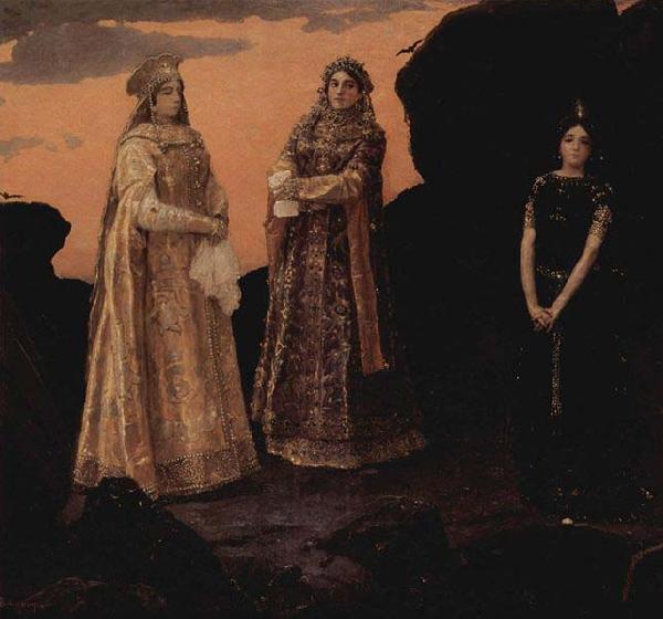 Viktor Vasnetsov Three queens of the underground kingdom 1879 oil painting picture